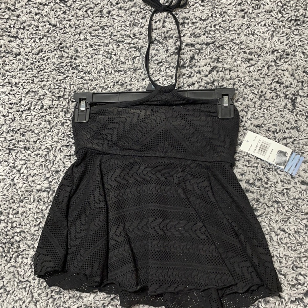 Black mesh tanking top